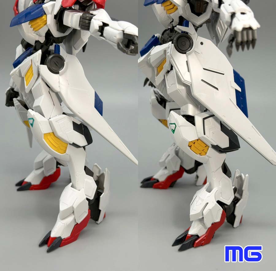 フルメカニクスとMGガンダムバルバトスルプスの比較ガンプラ画像です