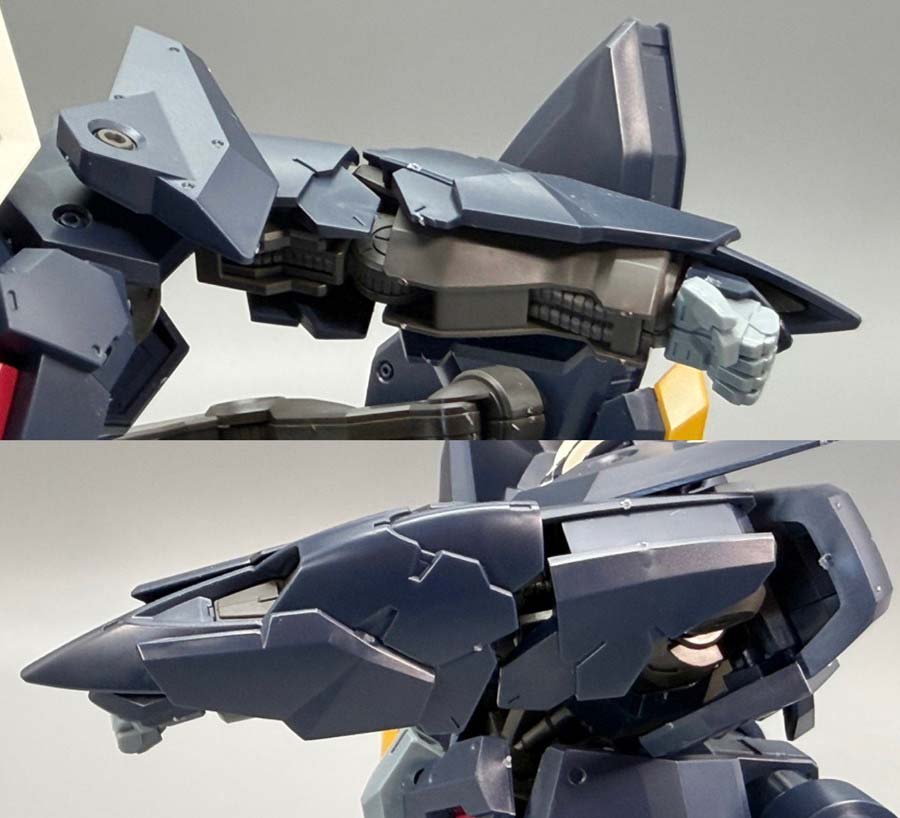HGガンダムザガンのガンプラレビュー画像です