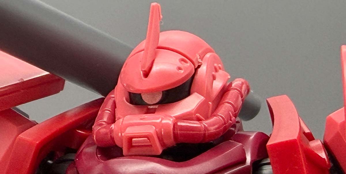 HGシャア専用ザク（GQ）のガンプラレビュー画像です