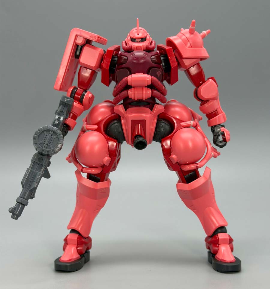 HGシャア専用ザク（GQ）のガンプラレビュー画像です