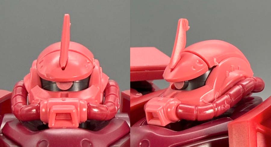 HGシャア専用ザク（GQ）のガンプラレビュー画像です