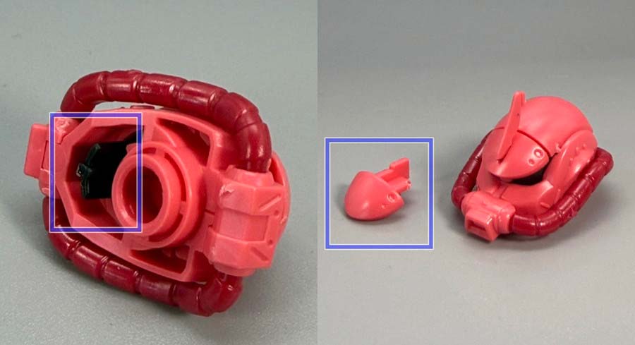 HGシャア専用ザク（GQ）のガンプラレビュー画像です