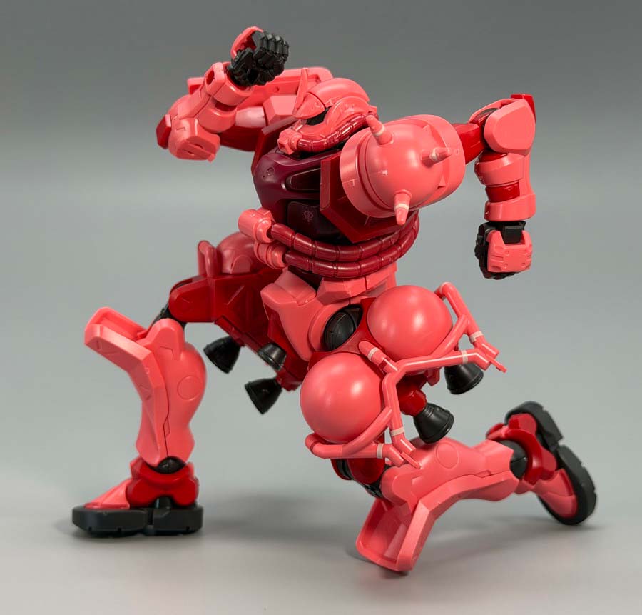 HGシャア専用ザク（GQ）のガンプラレビュー画像です