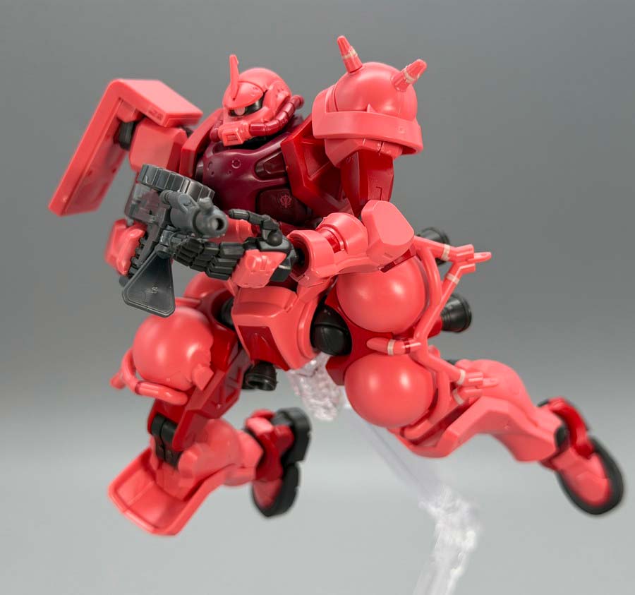 HGシャア専用ザク（GQ）のガンプラレビュー画像です