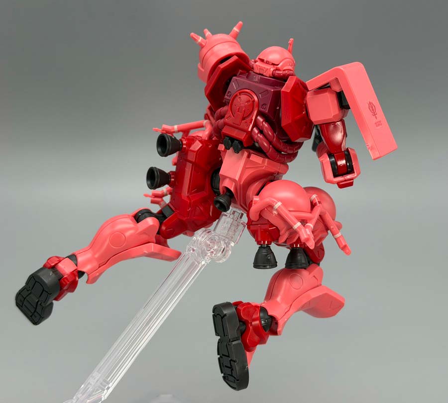 HGシャア専用ザク（GQ）のガンプラレビュー画像です