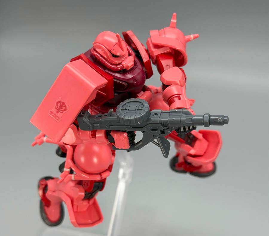 HGシャア専用ザク（GQ）のガンプラレビュー画像です