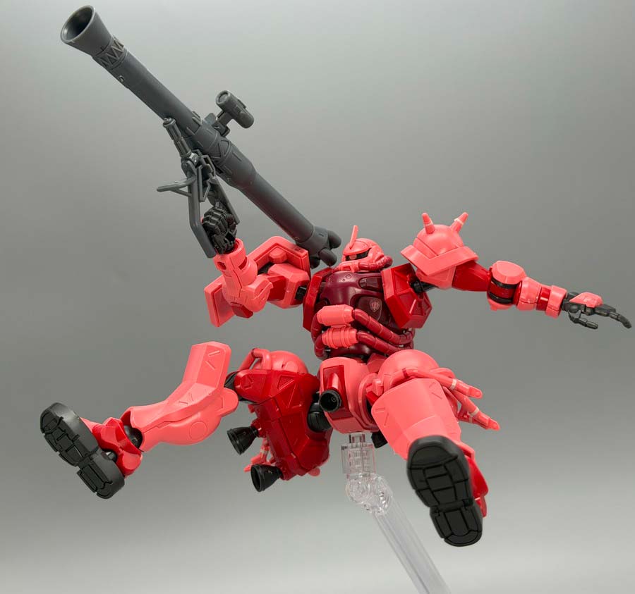 HGシャア専用ザク（GQ）のガンプラレビュー画像です