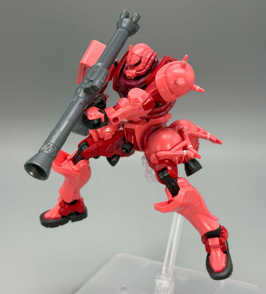 HGシャア専用ザク（GQ）のガンプラレビュー画像です