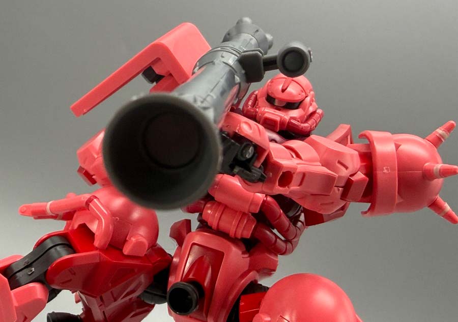 HGシャア専用ザク（GQ）のガンプラレビュー画像です