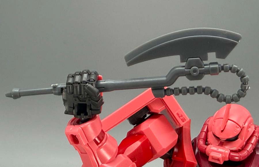 HGシャア専用ザク（GQ）のガンプラレビュー画像です