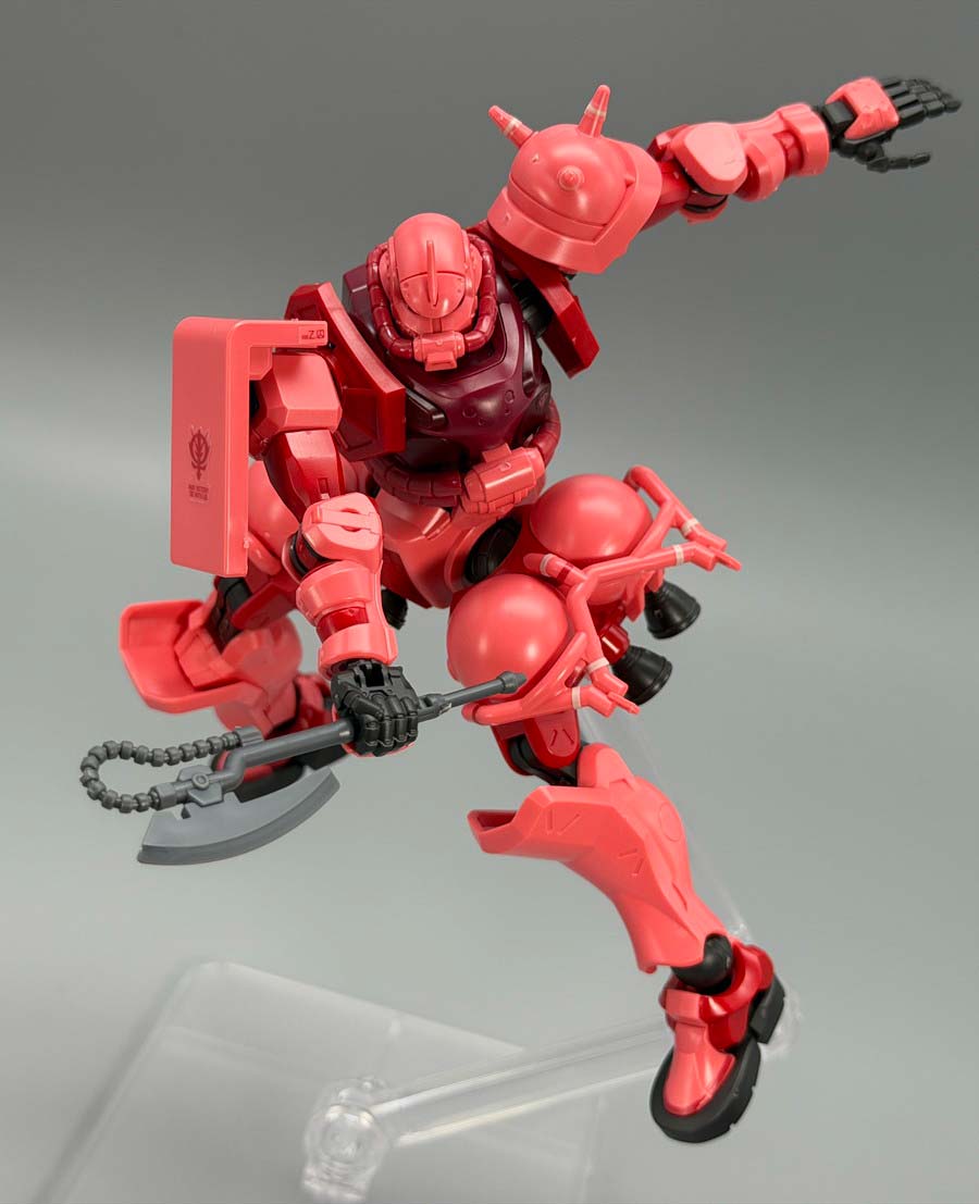 HGシャア専用ザク（GQ）のガンプラレビュー画像です