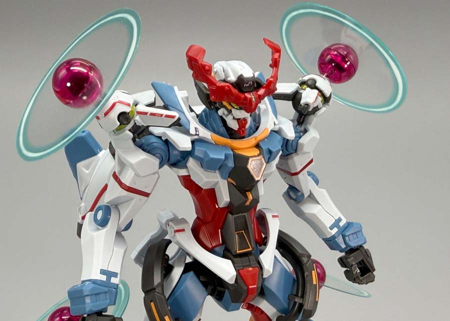 HGジークアクス（エンディミオン・ユニット覚醒時）のガンプラレビュー画像です