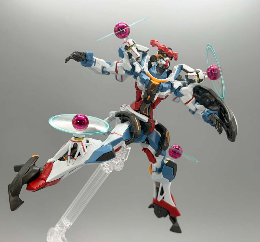 HGジークアクス（エンディミオン・ユニット覚醒時）のガンプラレビュー画像です