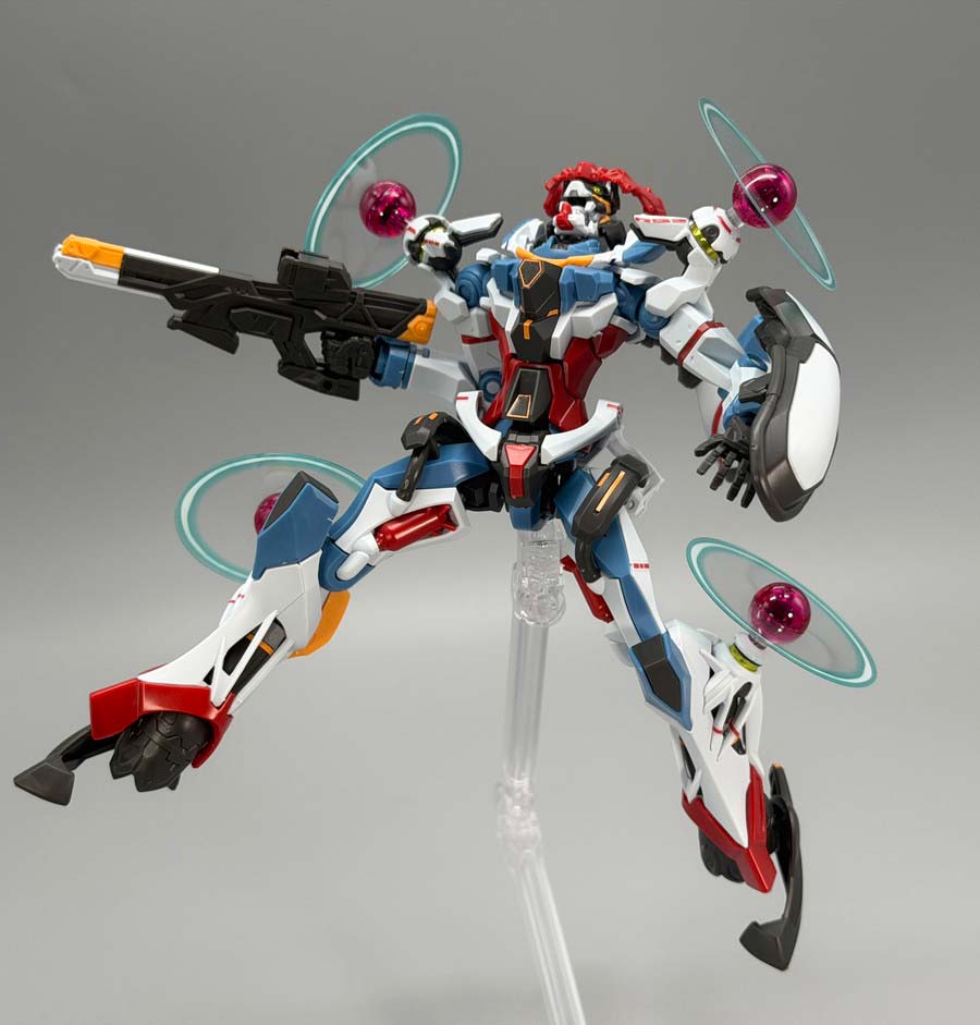 HGジークアクス（エンディミオン・ユニット覚醒時）のガンプラレビュー画像です