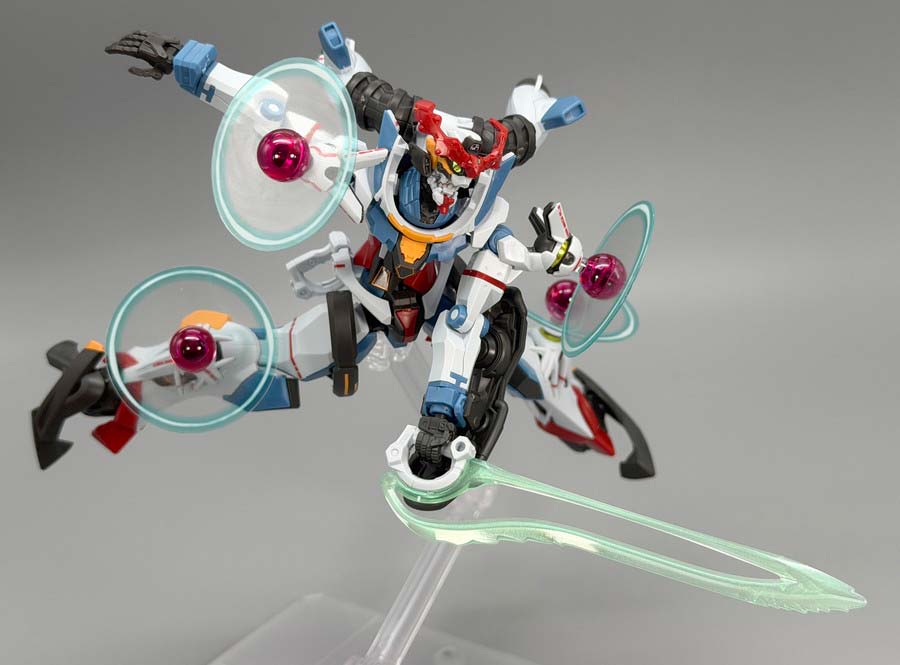 HGジークアクス（エンディミオン・ユニット覚醒時）のガンプラレビュー画像です