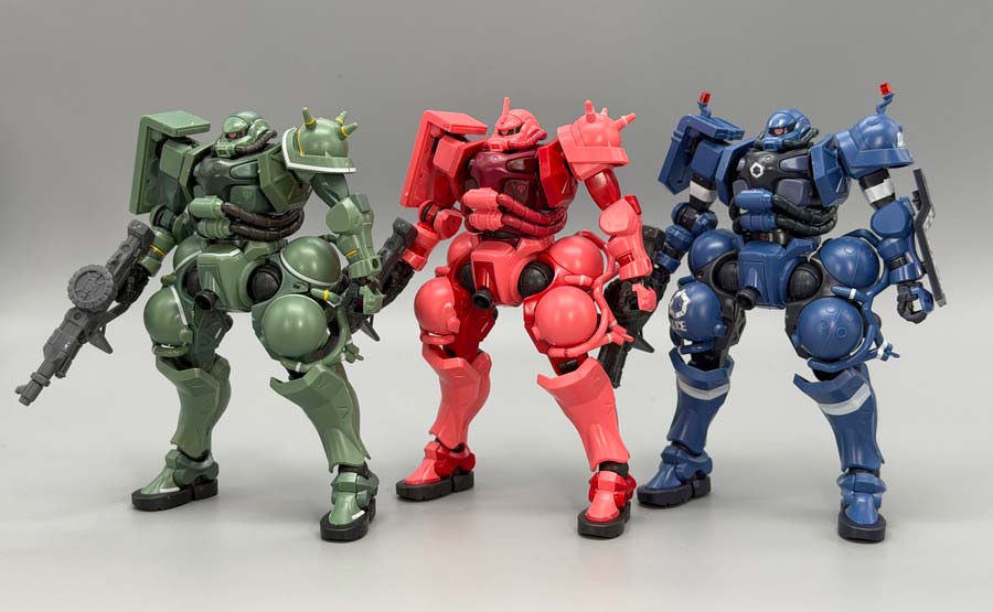 ジークアクスのザクバリエーションのガンプラ画像です