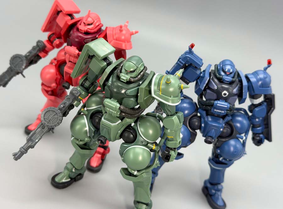 ジークアクスのザクバリエーションのガンプラ画像です