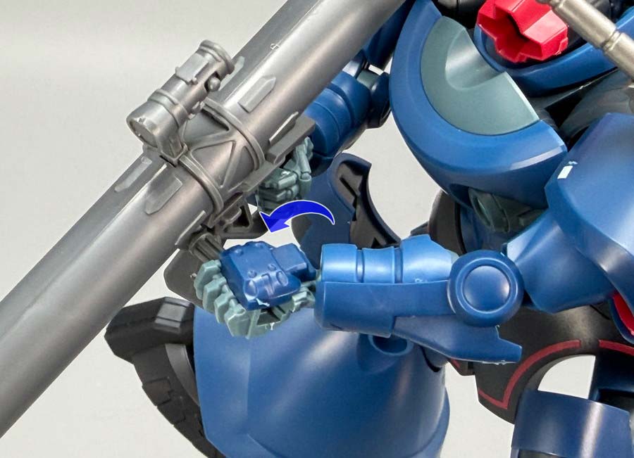 HGシャリア専用リック・ドム(GQ)のガンプラレビュー画像です