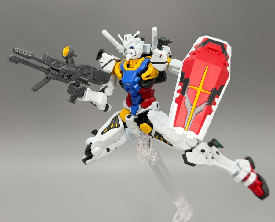 HG白いガンダムのガンプラレビュー画像です