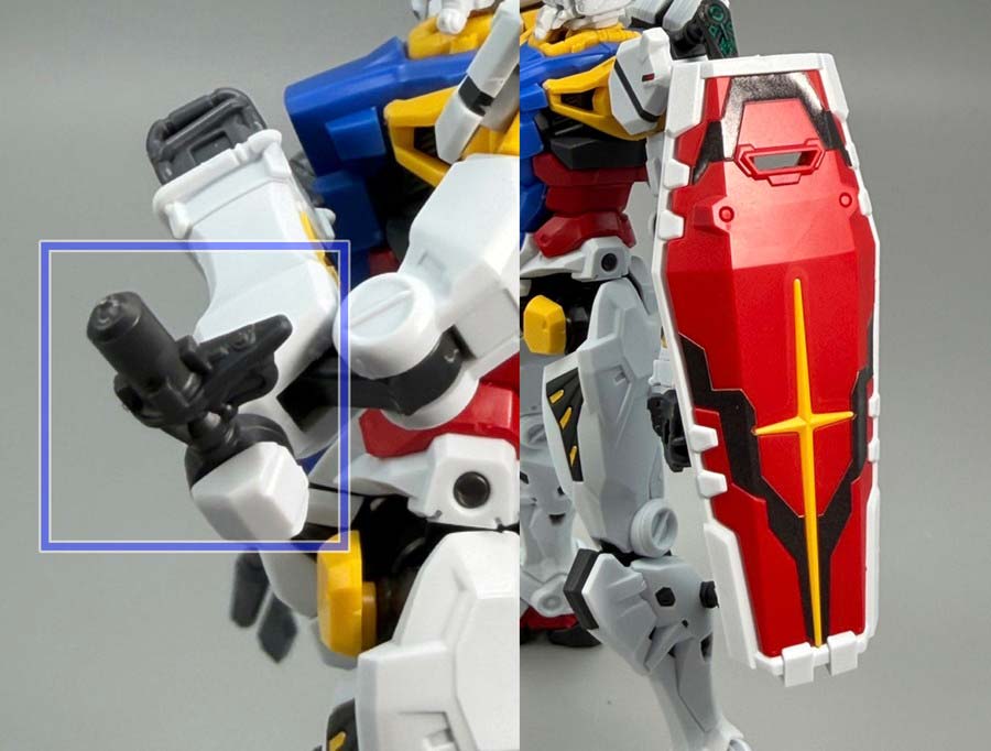 HG白いガンダムのガンプラレビュー画像です