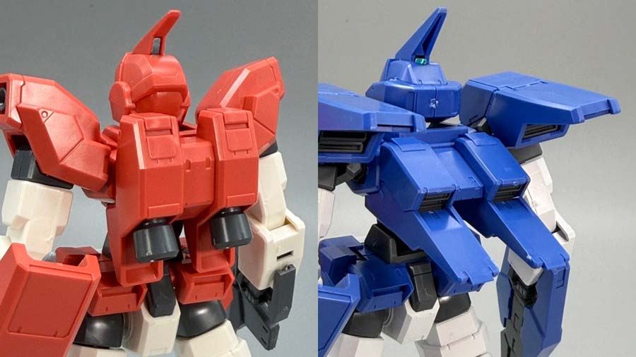 HGジェノアスOカスタムのガンプラレビュー画像です