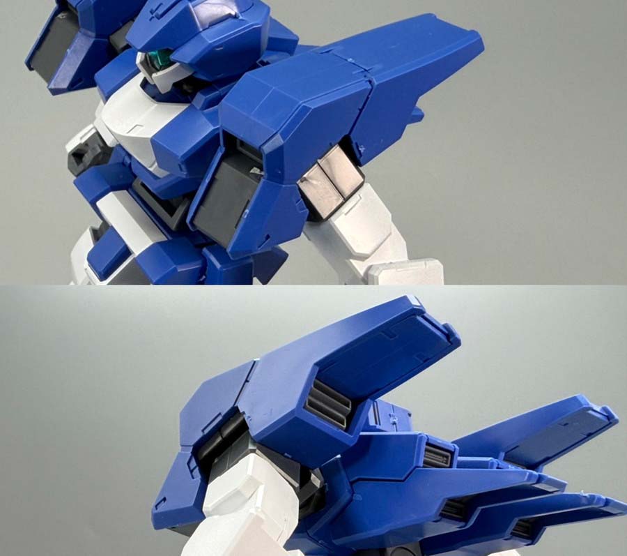 HGジェノアスOカスタムのガンプラレビュー画像です