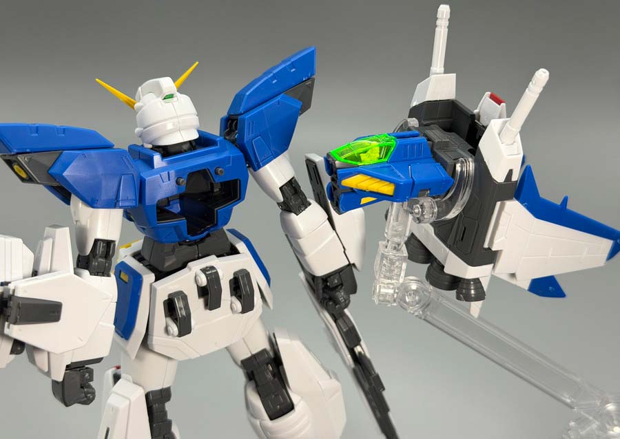 MG F90 クラスターガンダムのガンプラレビュー画像です