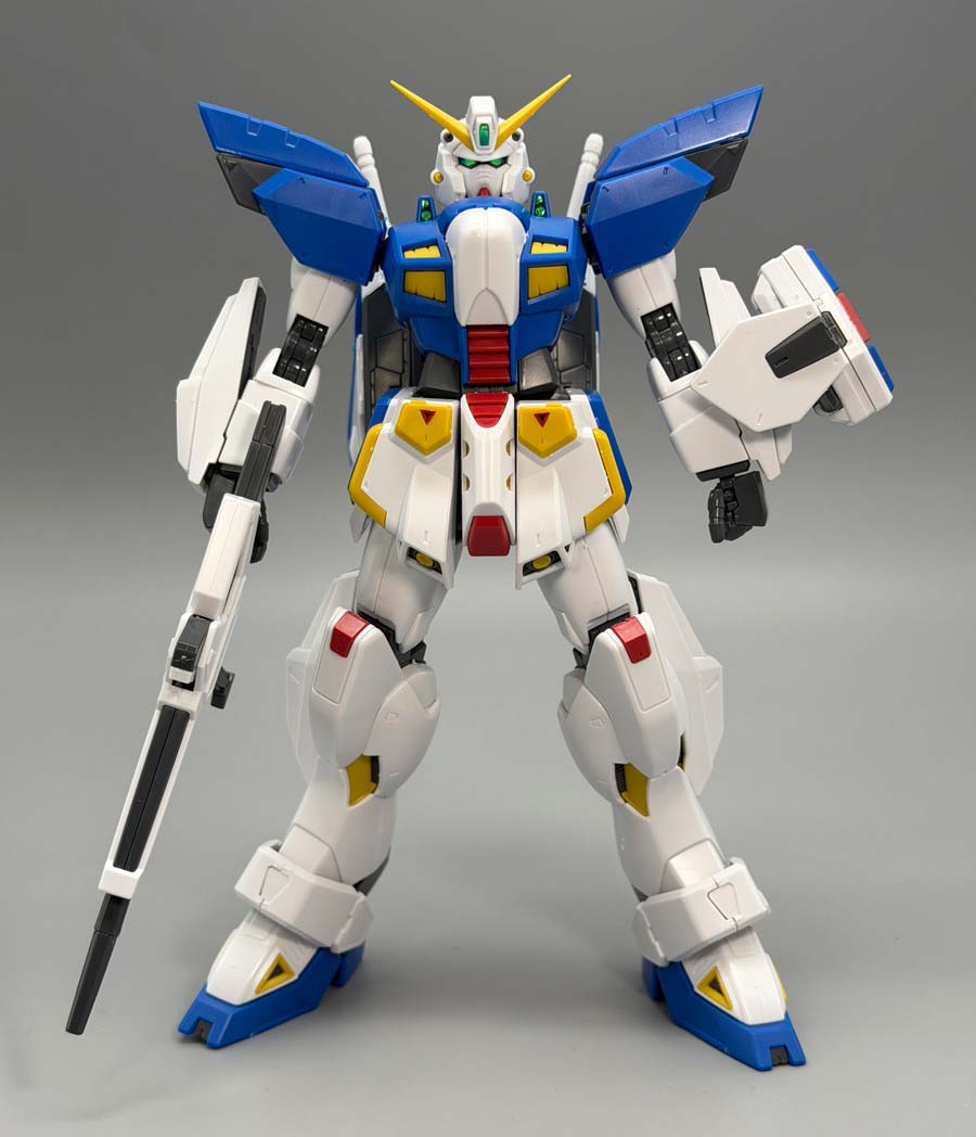 MG F90 クラスターガンダムのガンプラレビュー画像です