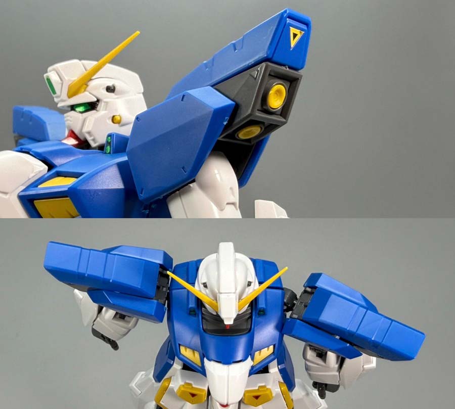 MG F90 クラスターガンダムのガンプラレビュー画像です