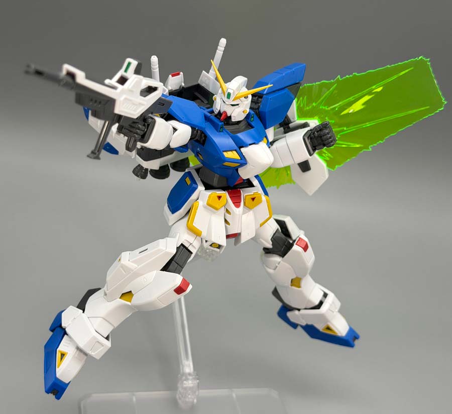 MG F90 クラスターガンダムのガンプラレビュー画像です