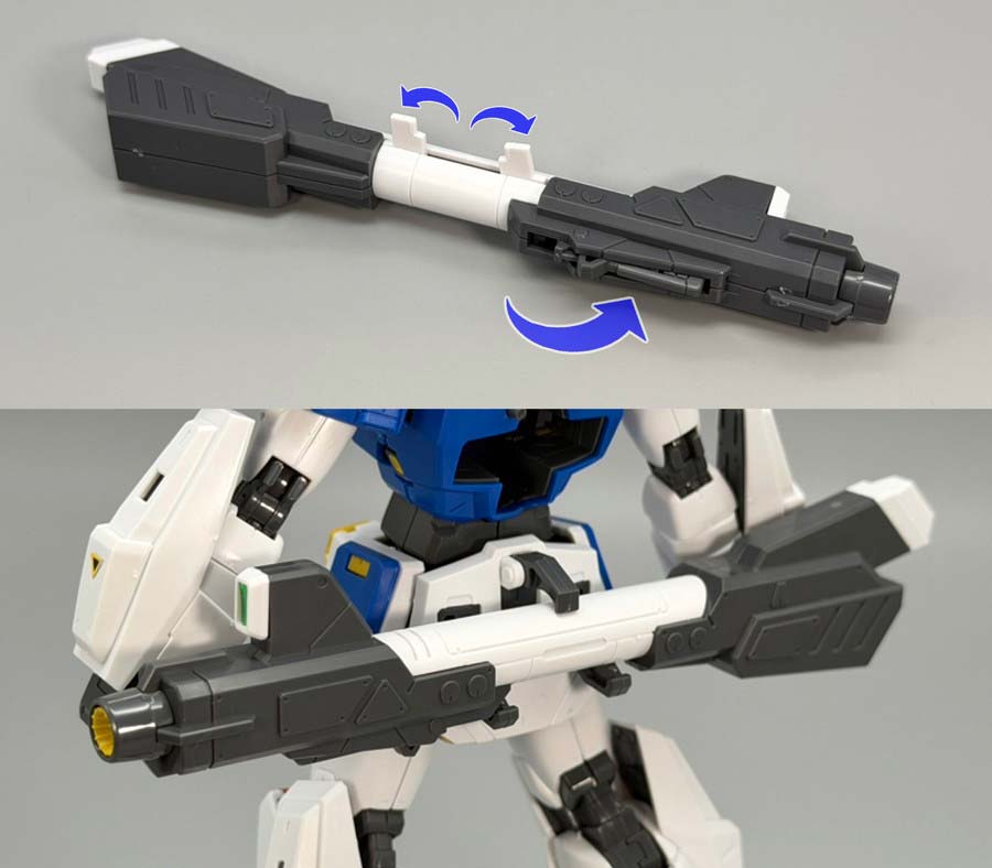 MG F90 クラスターガンダムのガンプラレビュー画像です