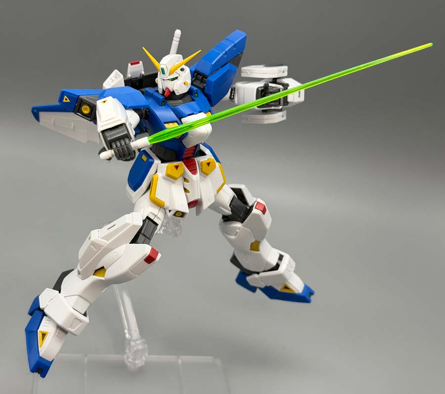 MG F90 クラスターガンダムのガンプラレビュー画像です