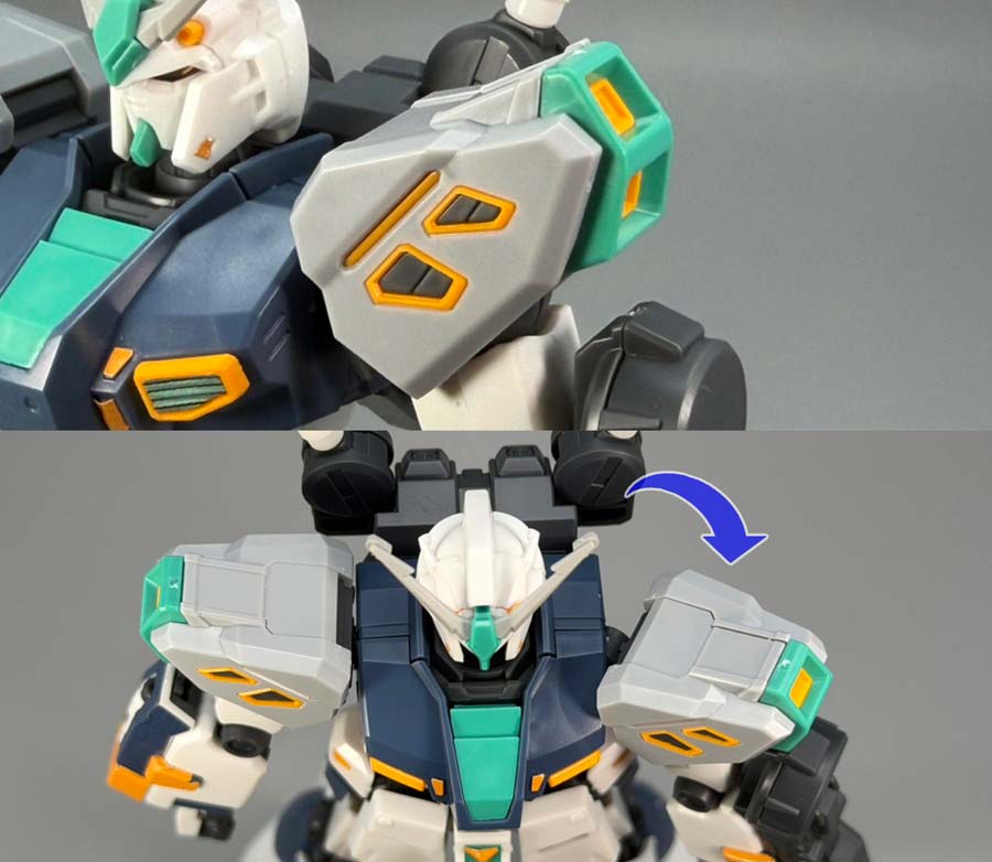 HG量産型νガンダムのガンプラレビュー画像です