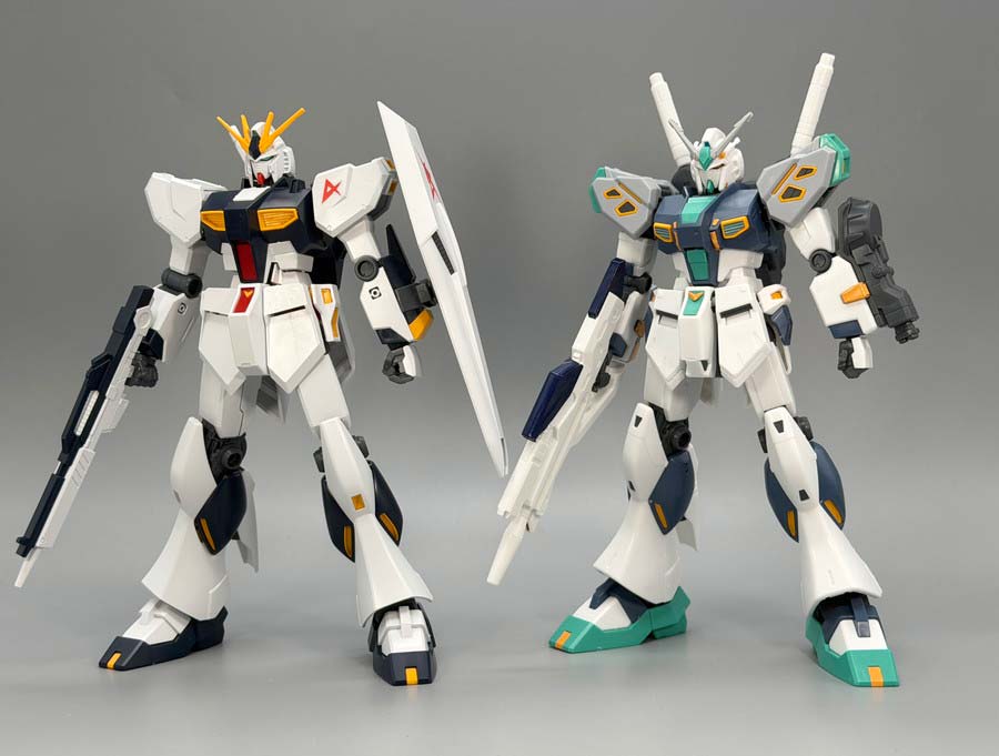 HG量産型νガンダムのガンプラレビュー画像です