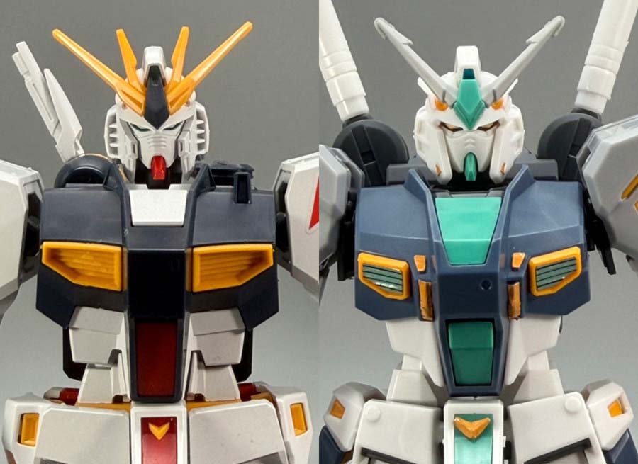 HG量産型νガンダムのガンプラレビュー画像です