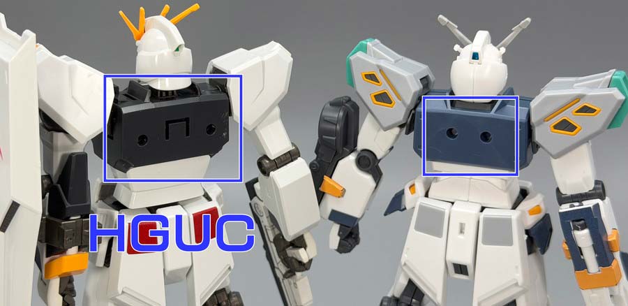 HG量産型νガンダムのガンプラレビュー画像です