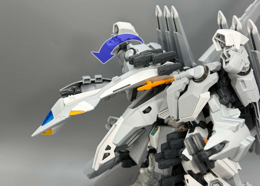 HGアリュゼウス（フライト・フォーム）のガンプラレビュー画像です