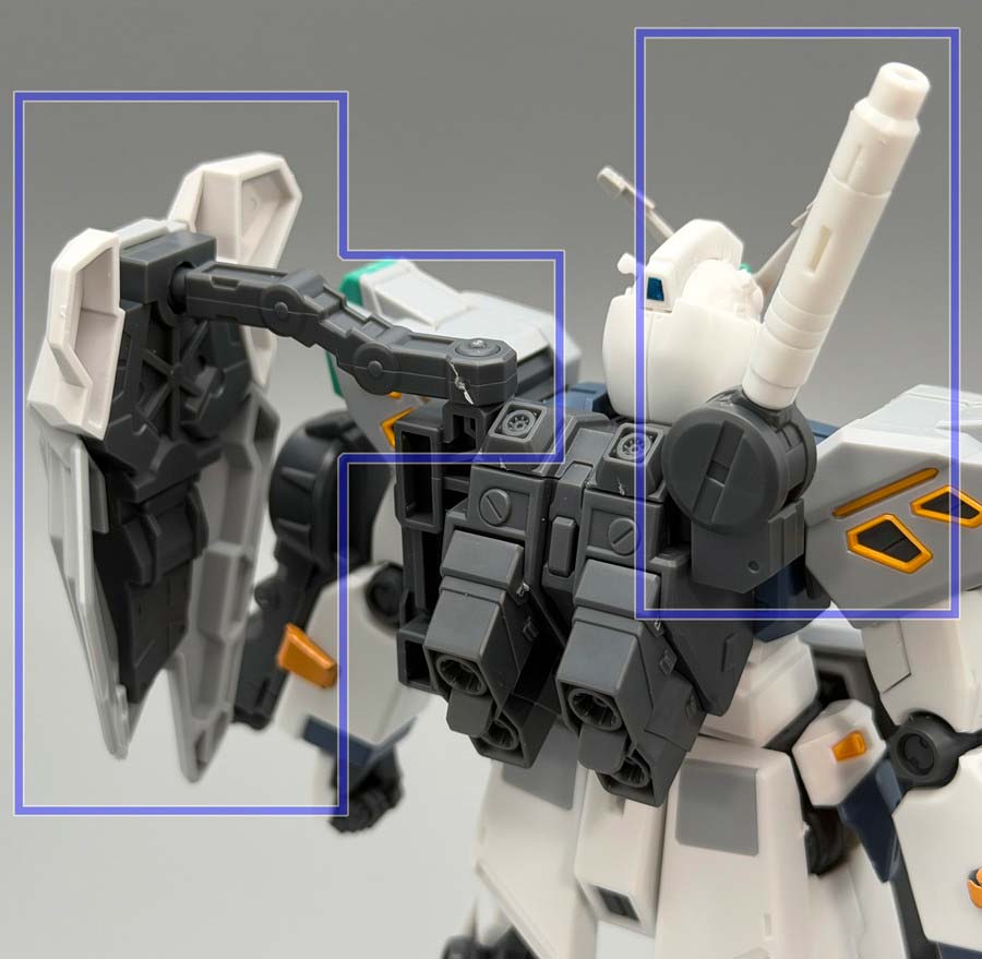 HGアリュゼウス（半壊状態）のガンプラレビュー画像です