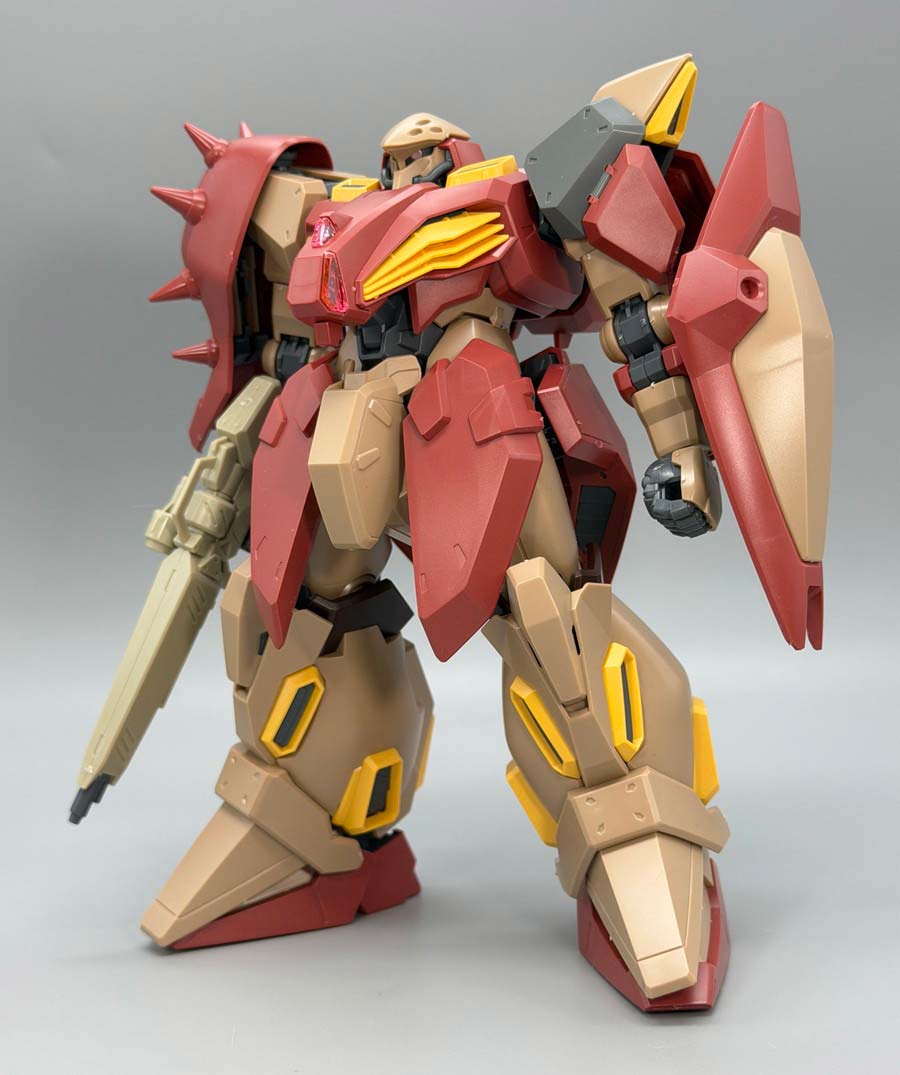 HGメッサーM01型（ガウマン機）のガンプラレビュー画像です