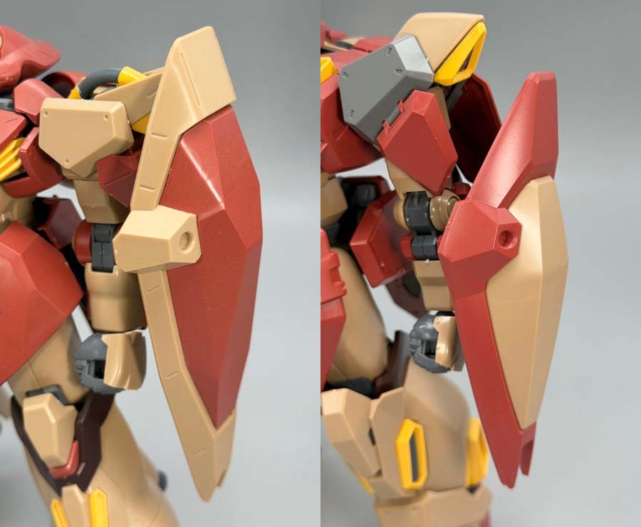 HGメッサーM01型（ガウマン機）のガンプラレビュー画像です
