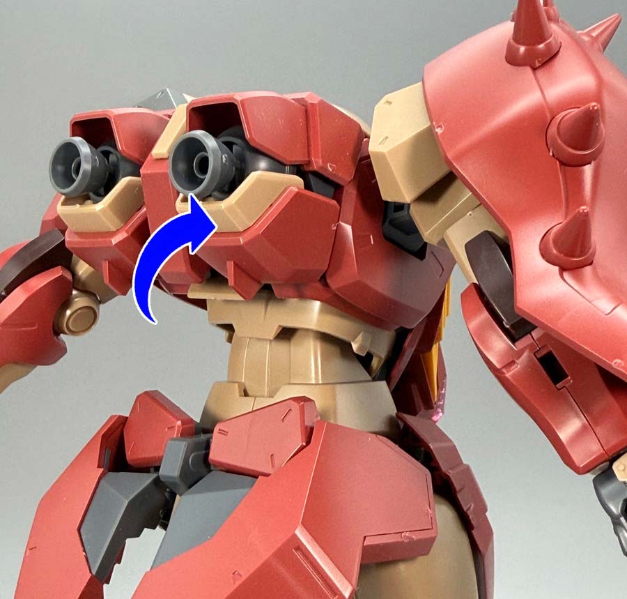 HGメッサーM01型（ガウマン機）のガンプラレビュー画像です
