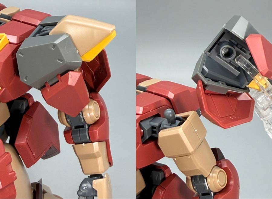 HGメッサーM01型（ガウマン機）のガンプラレビュー画像です