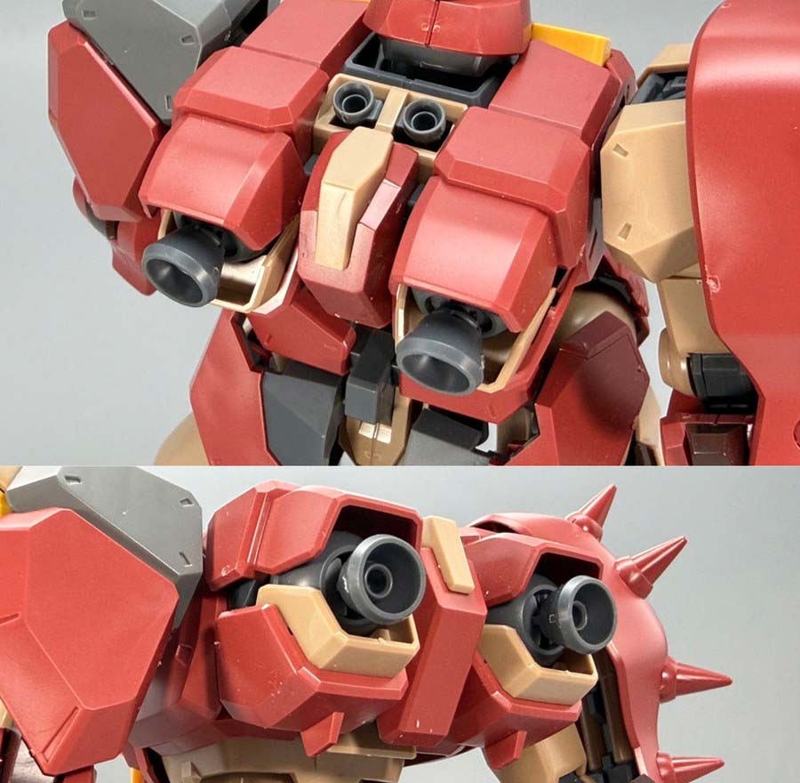 HGメッサーM01型（ガウマン機）のガンプラレビュー画像です