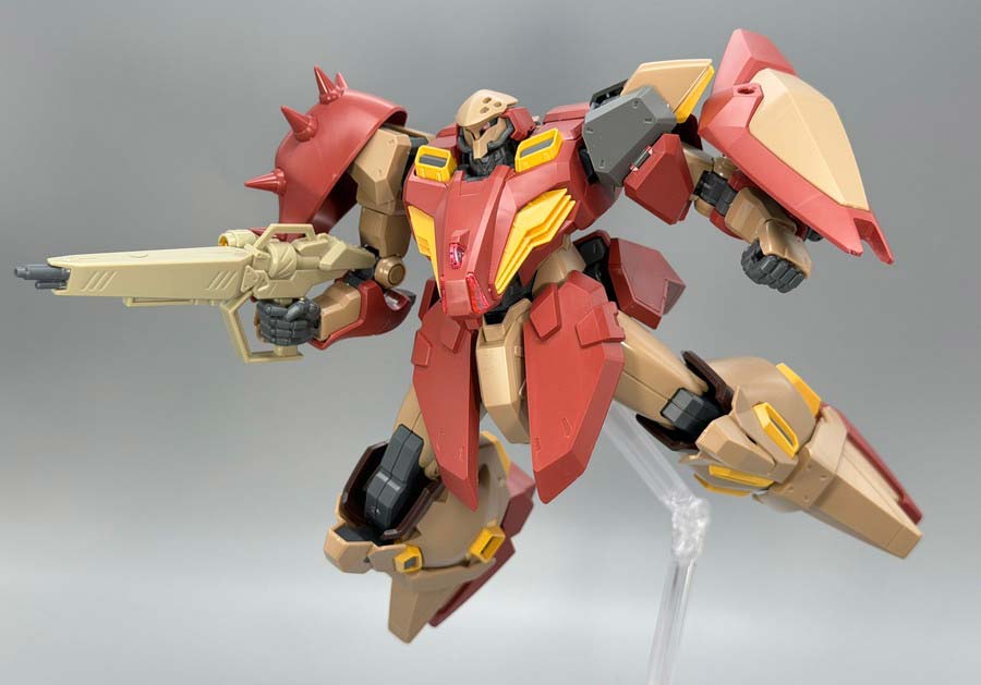 HGメッサーM01型（ガウマン機）のガンプラレビュー画像です