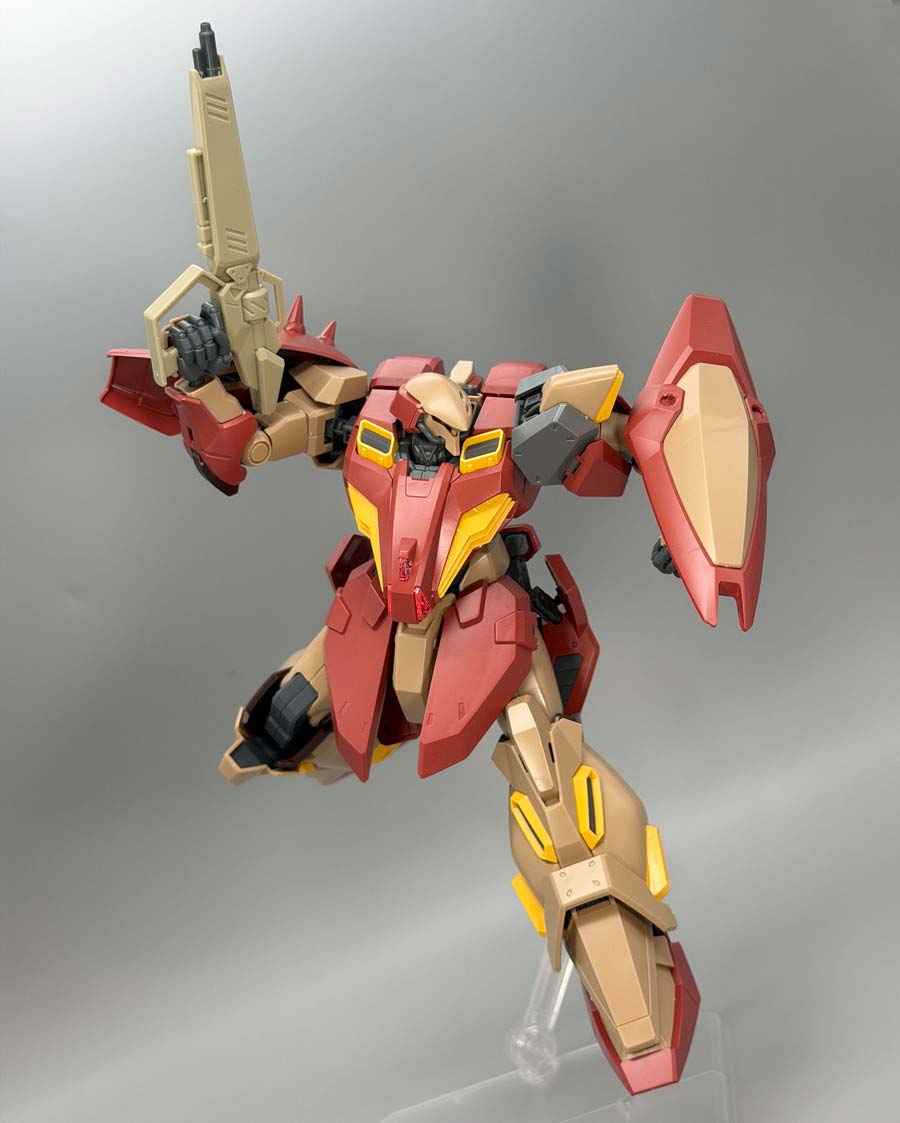 HGメッサーM01型（ガウマン機）のガンプラレビュー画像です