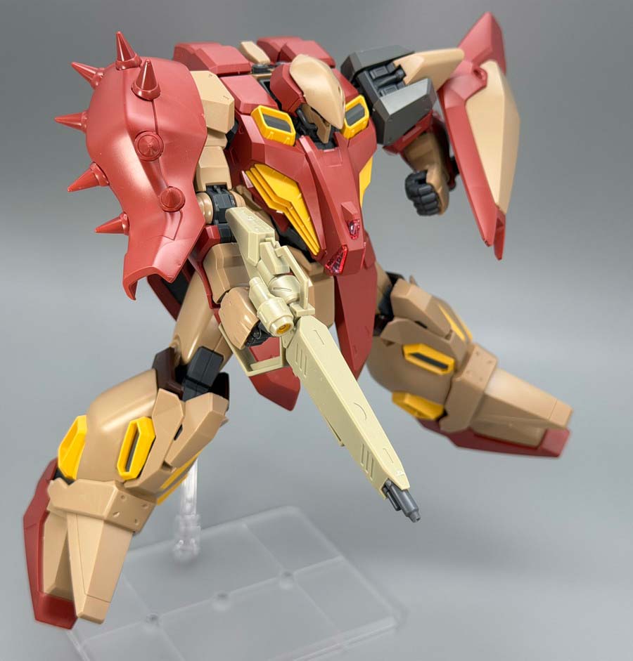 HGメッサーM01型（ガウマン機）のガンプラレビュー画像です