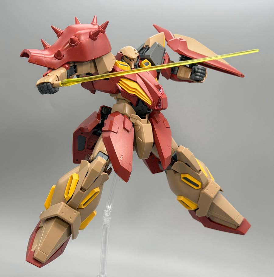 HGメッサーM01型（ガウマン機）のガンプラレビュー画像です
