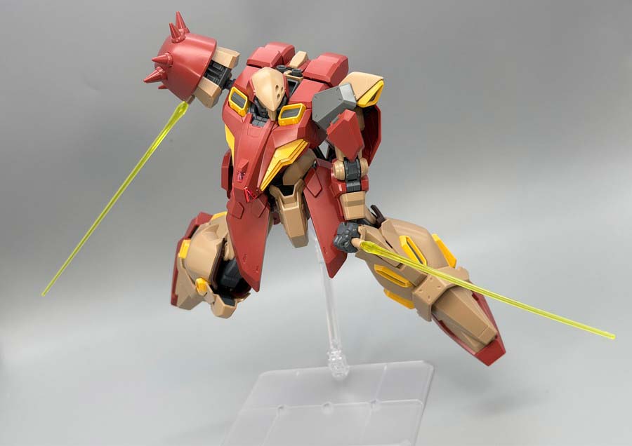 HGメッサーM01型（ガウマン機）のガンプラレビュー画像です