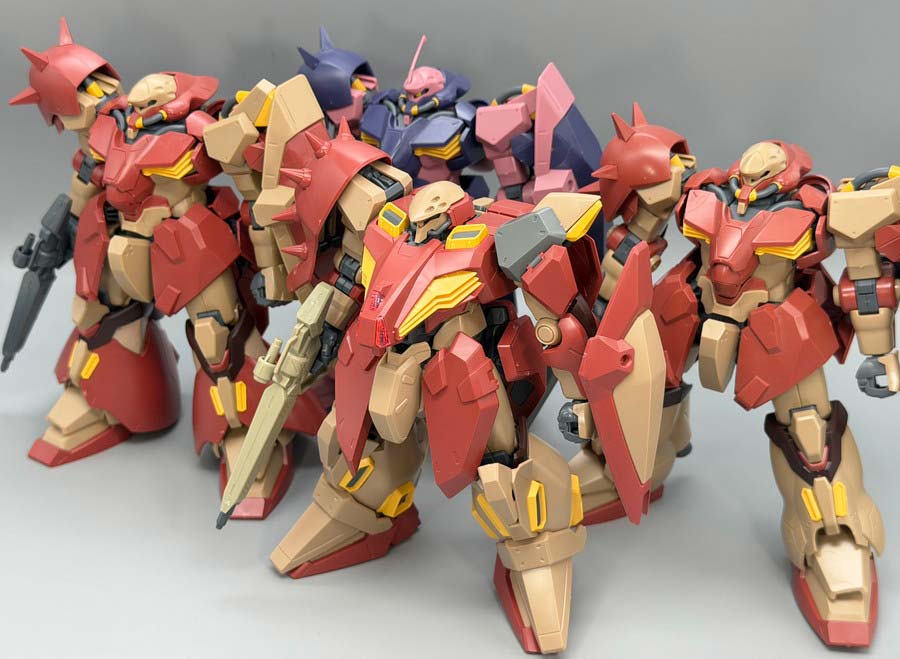 HGメッサーM01型（ガウマン機）のガンプラレビュー画像です