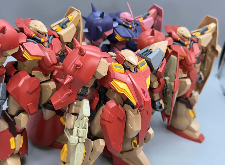 HGメッサーM01型（ガウマン機）のガンプラレビュー画像です